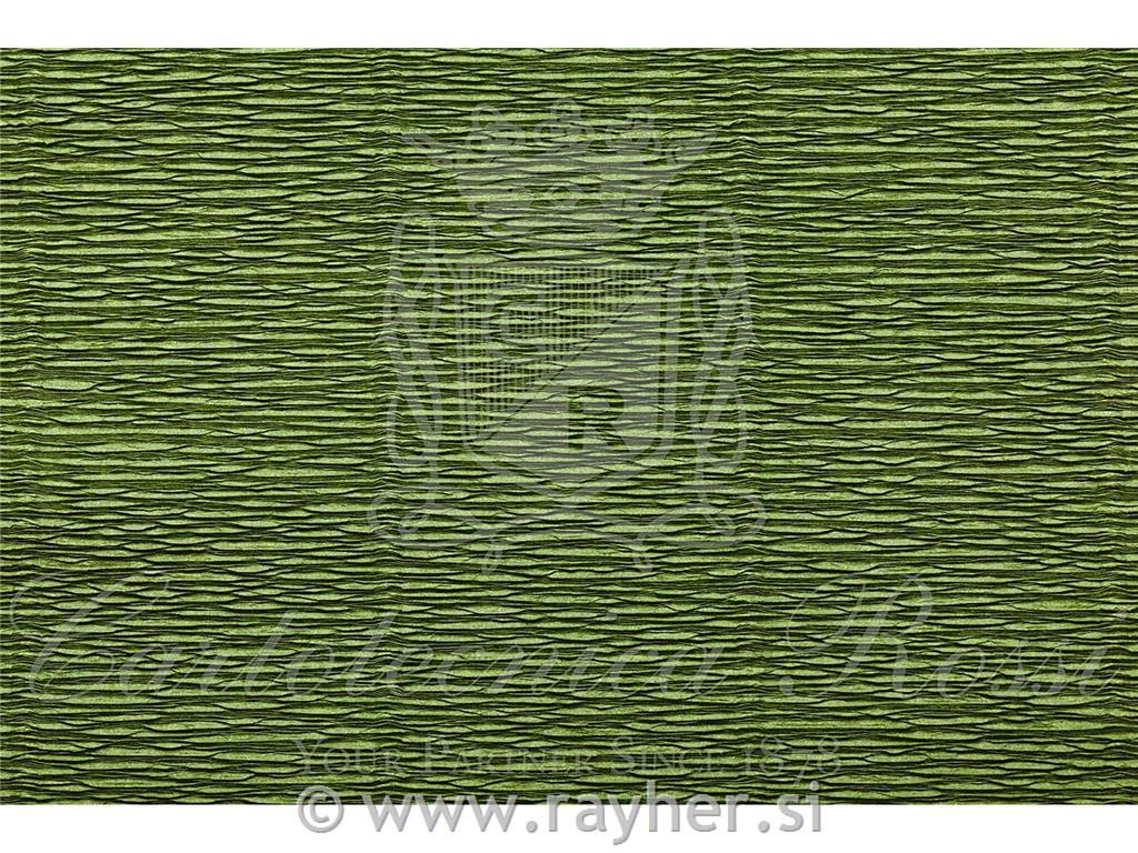 Cvetličarski krep papir, 180g, olivno zelen, 50x250cm, 1 kos