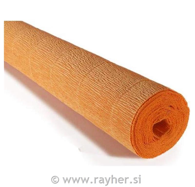 Cvetličarski krep papir, 180g, sv.oranžen, 50x250cm, 1 kos