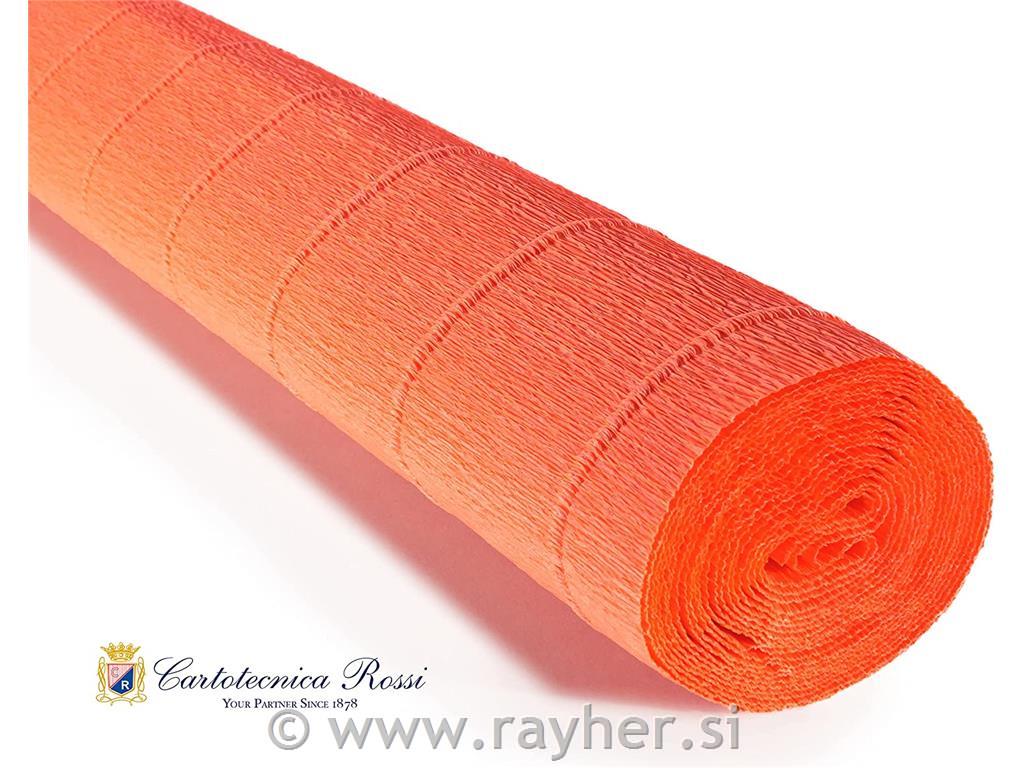 Cvetličarski krep papir, 180g, oranžen, 50x250cm, 1 kos
