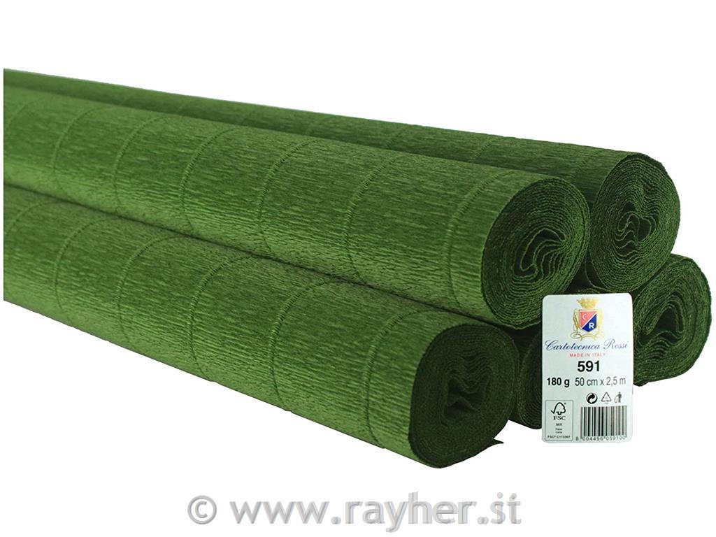 Cvetličarski krep papir, 180g, list.zelen, 50x250cm, 1 kos