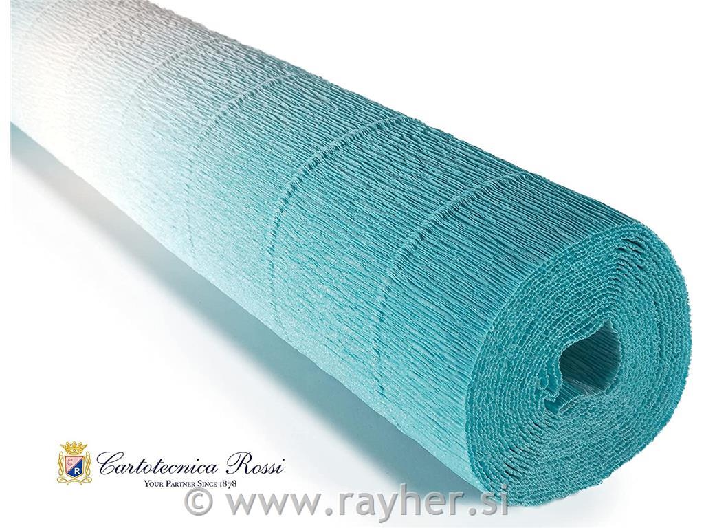 Cvetličarski krep papir, 180g, preliv,moder, 50x250cm, 1 kos