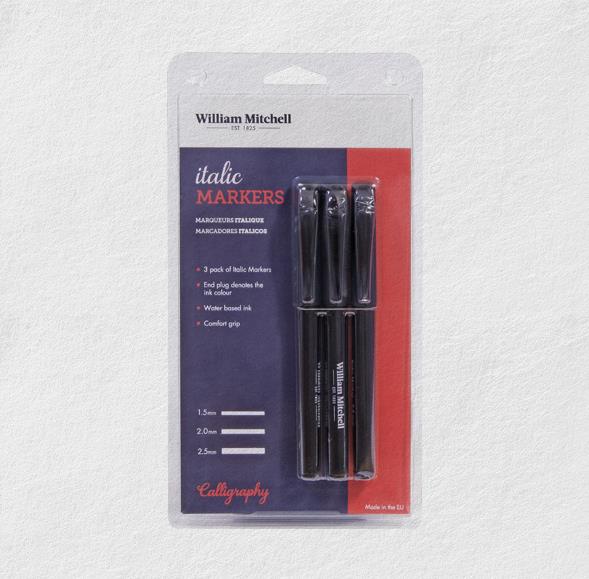 Flomaster za kaligrafijo Italic set 3 črni