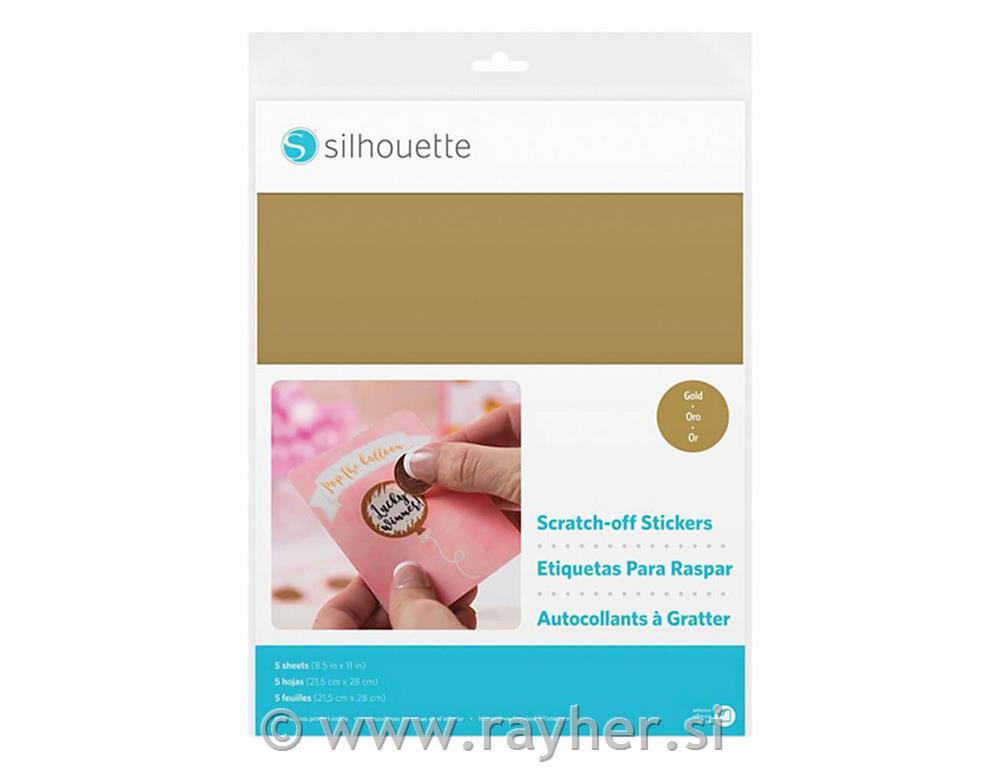 Folija Scratch-Off nalepke zlate, set 5
