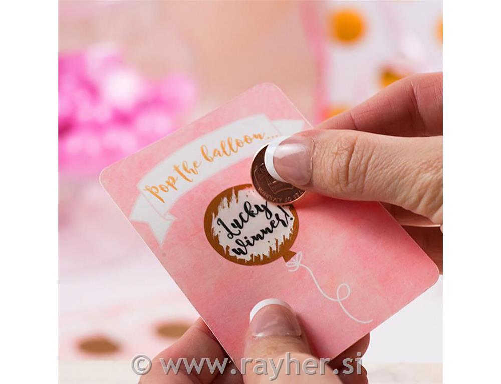 Folija Scratch-Off nalepke zlate, set 5