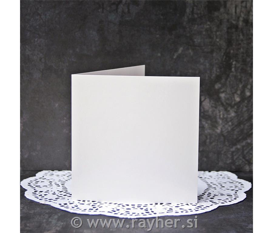 Vizitke kvadratne bele set 5