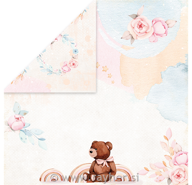 Scrapbooking papir Baby Toys 03, 30,5x30,5 cm