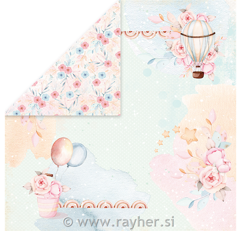 Scrapbooking papir Baby Toys 04, 30,5x30,5 cm