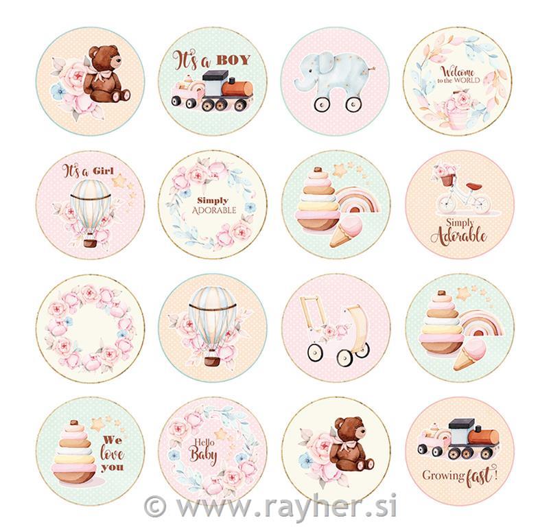 Scrapbooking papir Baby Toys 07, 30,5x30,5 cm