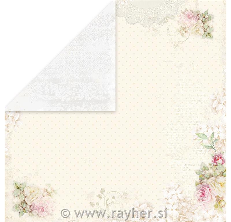 Scrapbooking papir Flower Romance 01, 30,5x30,5 cm