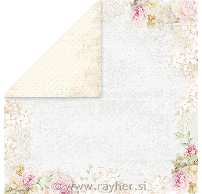 Scrapbooking papir Flower Romance 02, 30,5x30,5 cm