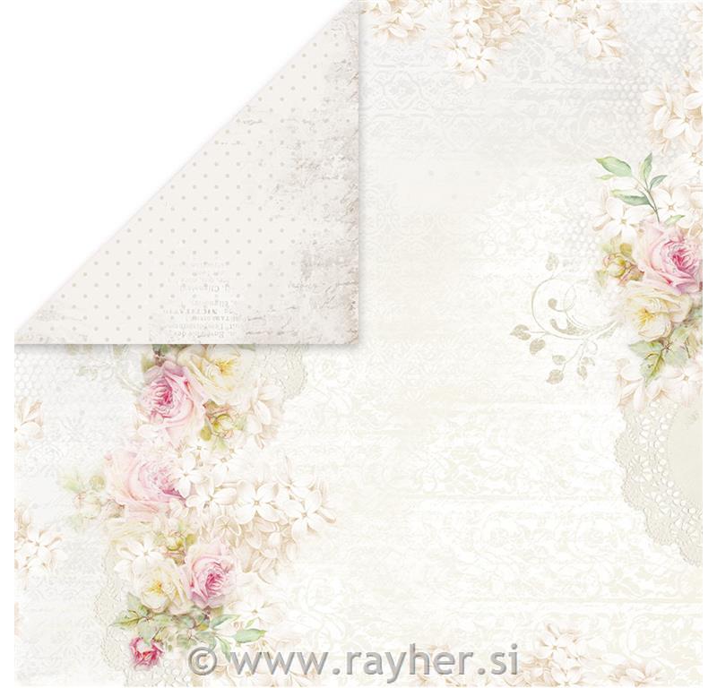 Scrapbooking papir Flower Romance 03, 30,5x30,5 cm