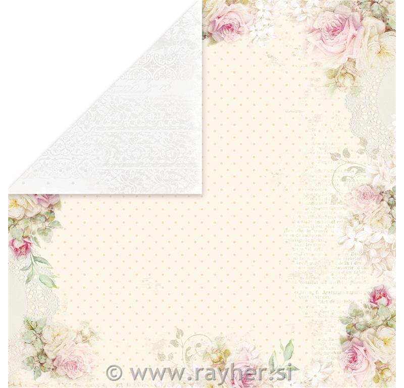 Scrapbooking papir Flower Romance 04, 30,5x30,5 cm