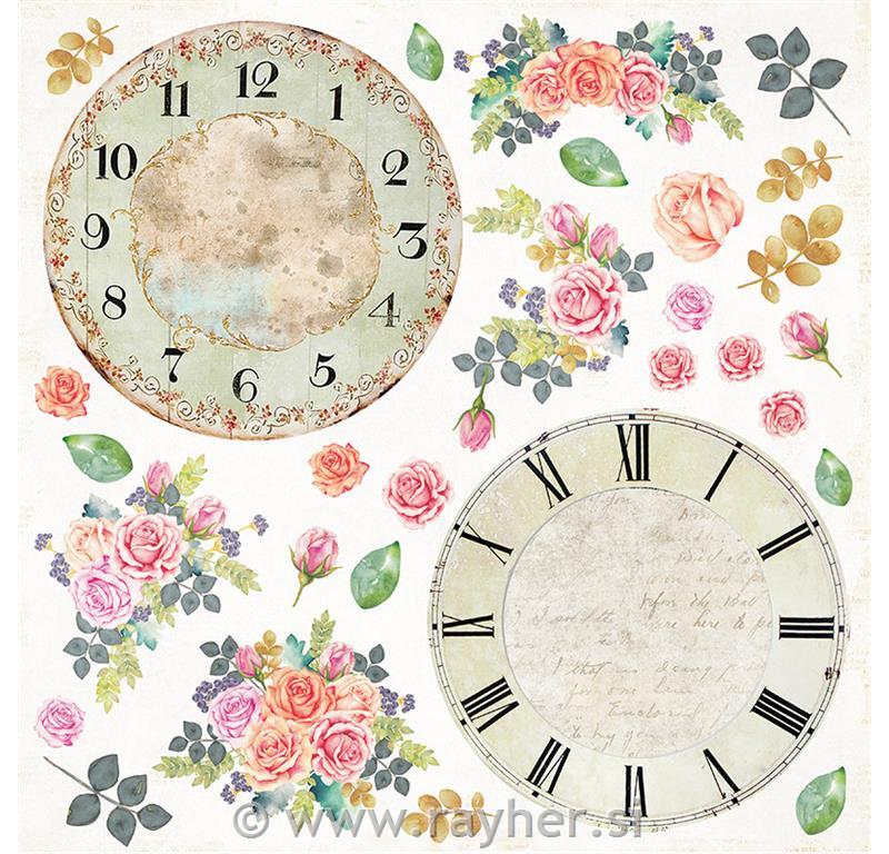 Scrapbooking papir Gone with the wind 08 30,5x30,5 cm, 250g/