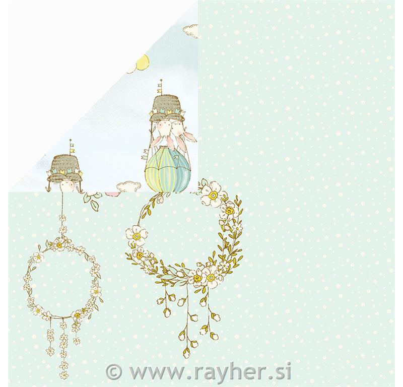 Scrapbooking papir Hopping Bunnies 06, 30,5x30,5 cm