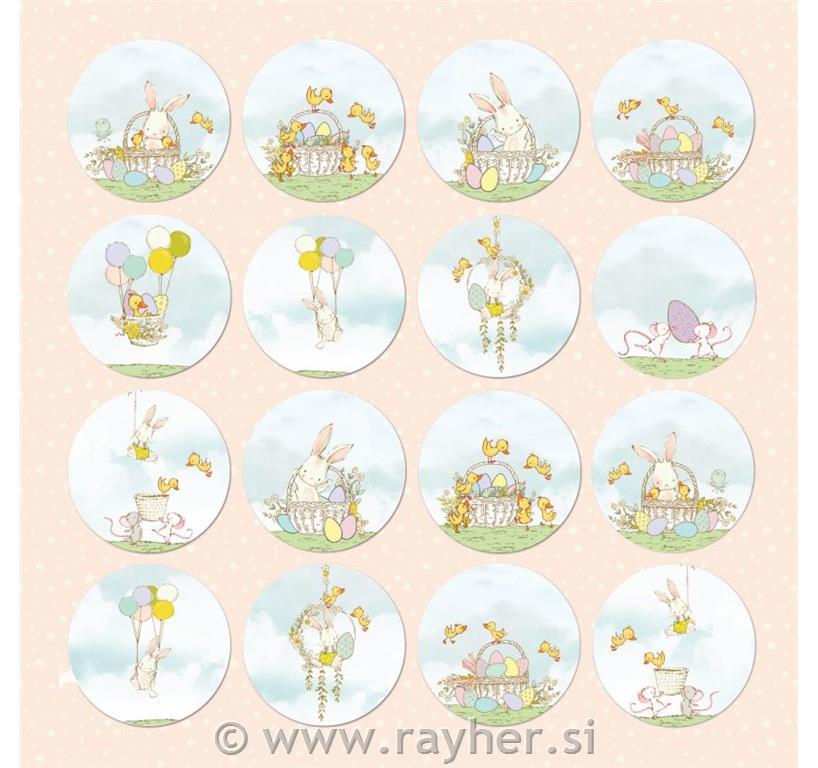 Scrapbooking papir Hopping Bunnies 08, 30,5x30,5 cm