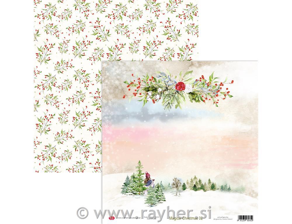 Scrapbooking papir Magical Christmas 02, 250gsm