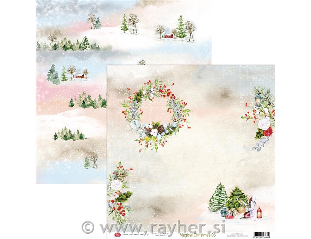 Scrapbooking papir Magical Christmas 03, 250gsm