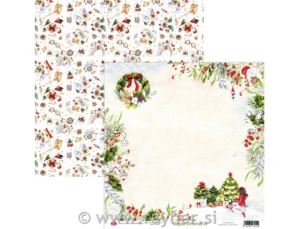 Scrapbooking papir Magical Christmas 06, 250gsm