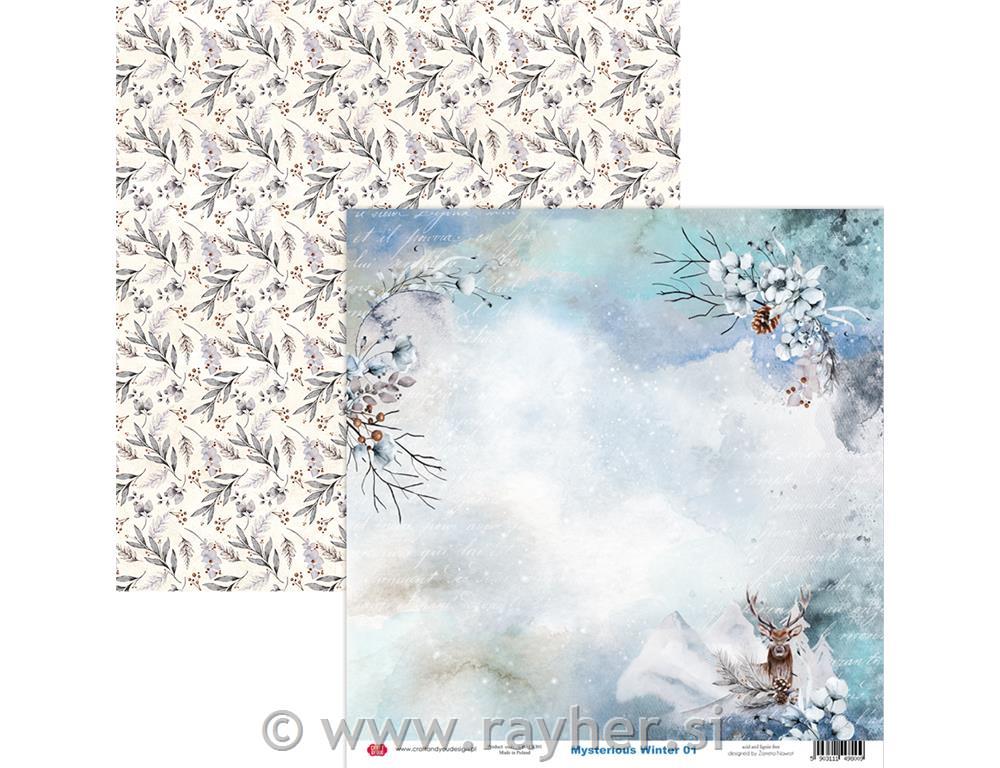 Scrapbooking papir Mysterious Winter 01, 250gsm