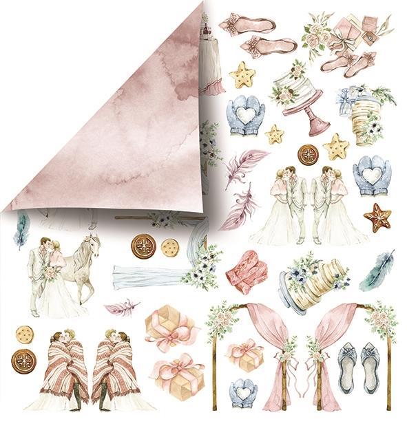 Scrapbooking papir 30x30, 250gsm, Sparkling with snow 10