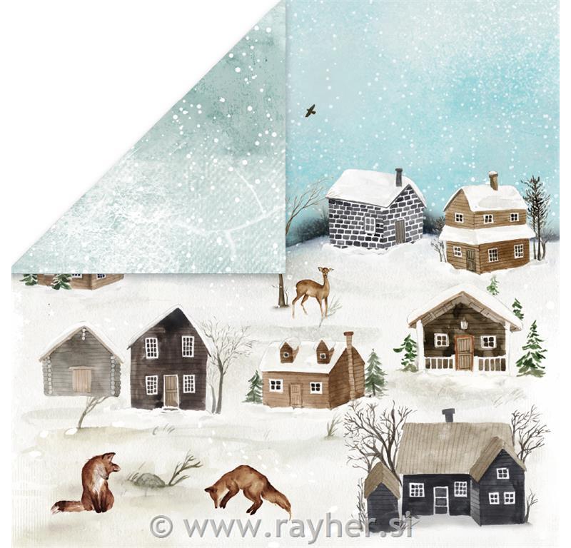 Scrapbooking papir Winter Holiday 01 30,5x30,5 cm, 250g/m