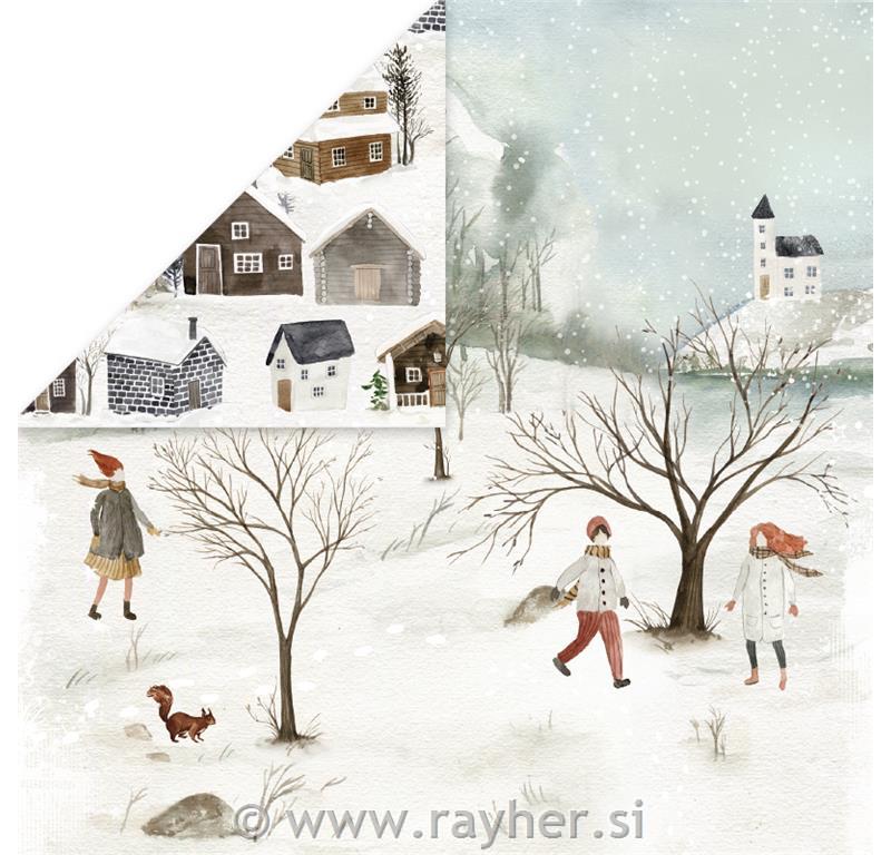 Scrapbooking papir Winter Holiday 02 30,5x30,5 cm, 250g/m