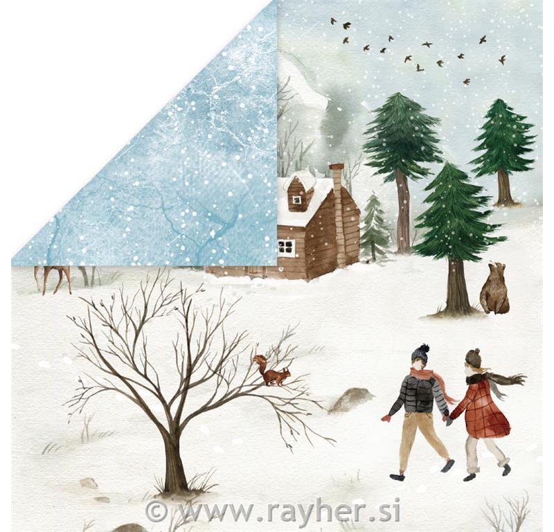 Scrapbooking papir Winter Holiday 05 30,5x30,5 cm, 250g/m