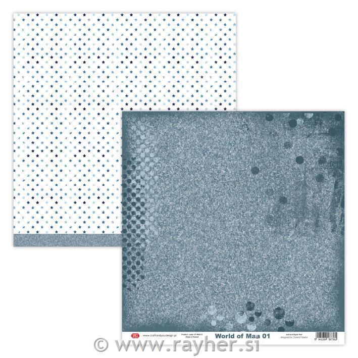 Scrapbooking papir World of Man 01