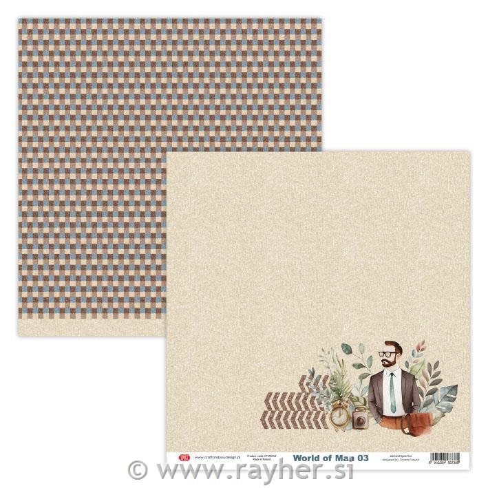 Scrapbooking papir World of Man 03