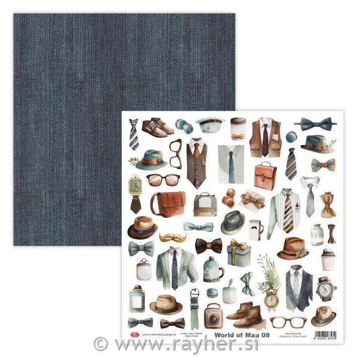 Scrapbooking papir World of Man 08