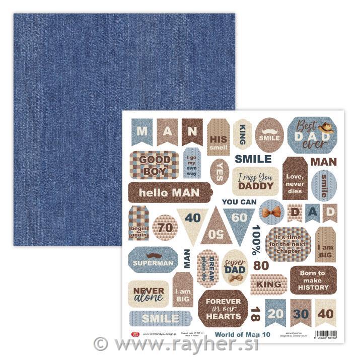 Scrapbooking papir World of Man 10