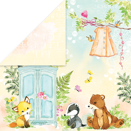 Scrapbooking papir, 30x30cm, 250gsm, Woo