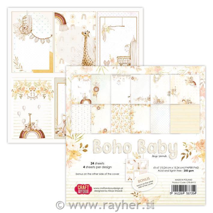 Set papirjev 15x15 Boho Baby