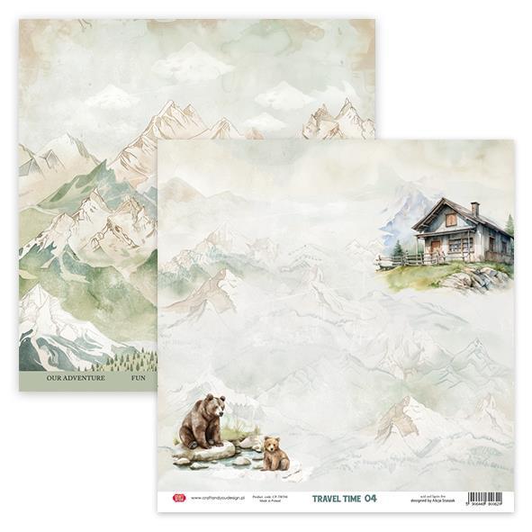 Set papirjev, 30x30cm, Travel Time, set 6