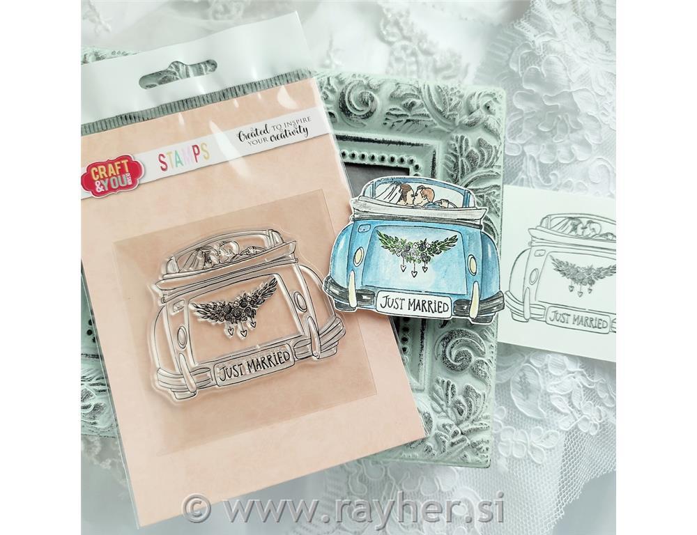 Štampiljka Wedding Car, 7x 5,5 cm