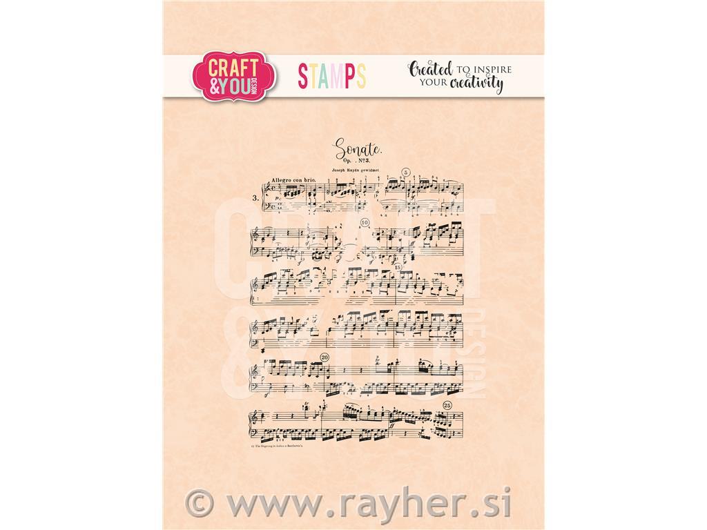 Štampiljke C&Y, Notni zapis