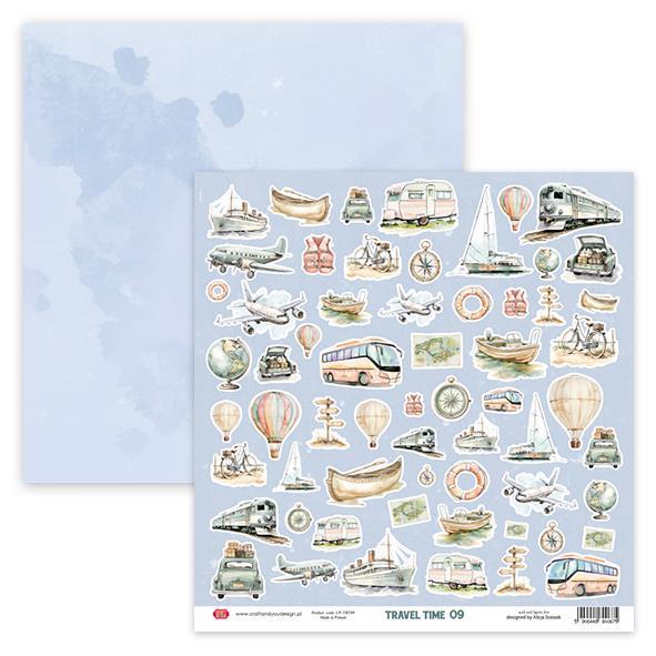Set papirjev, 30x30cm, Travel Time, Creativ set 4