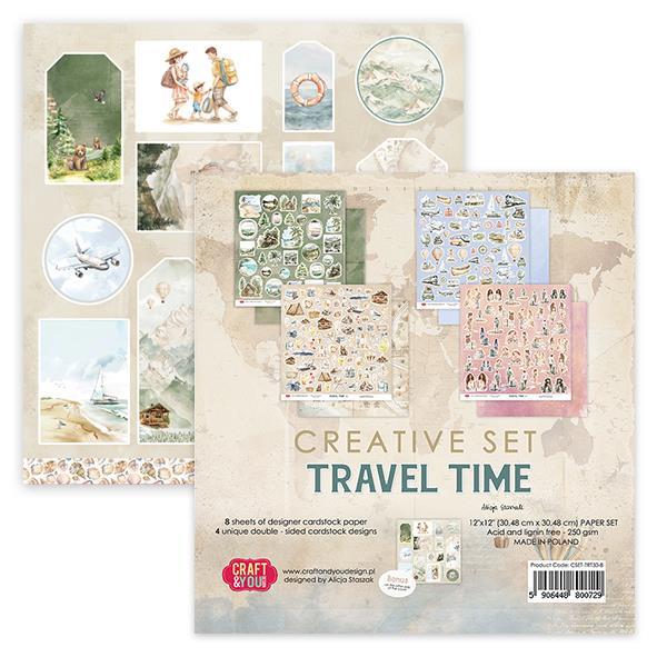 Set papirjev, 30x30cm, Travel Time, Creativ set 8
