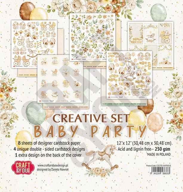 Paper pad, 15x15cm,Birthday Party,set 36