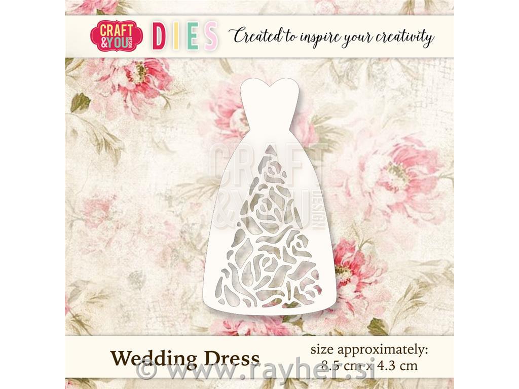 Rezalna šablona C&Y, Poročna obleka ženska