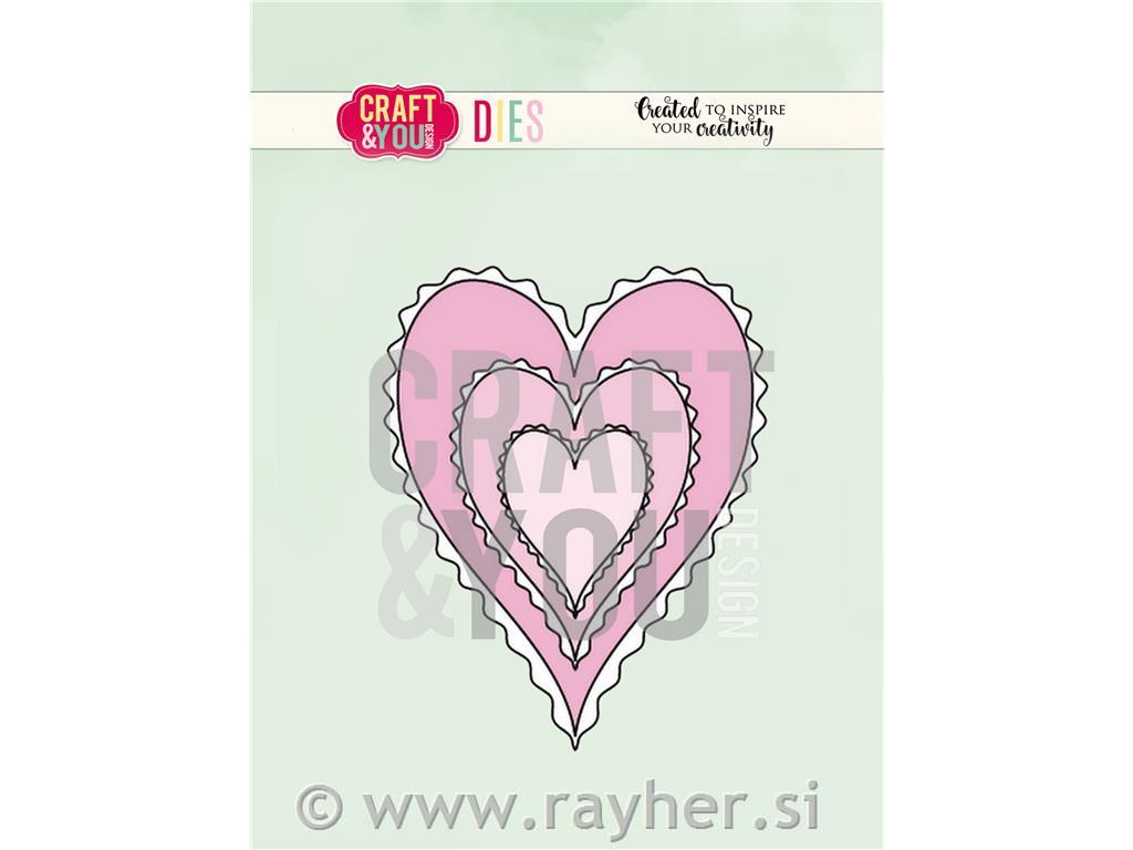 Rezalna šablona Srca, set 6