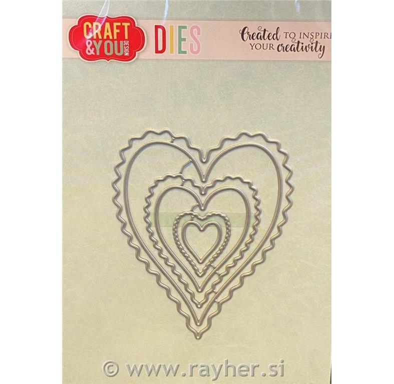 Rezalna šablona Srca, set 6