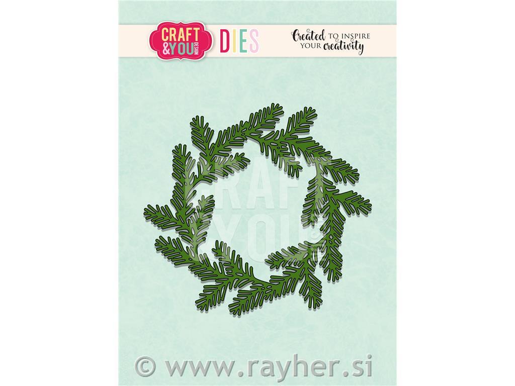 Cutting Die Conifer Wreath