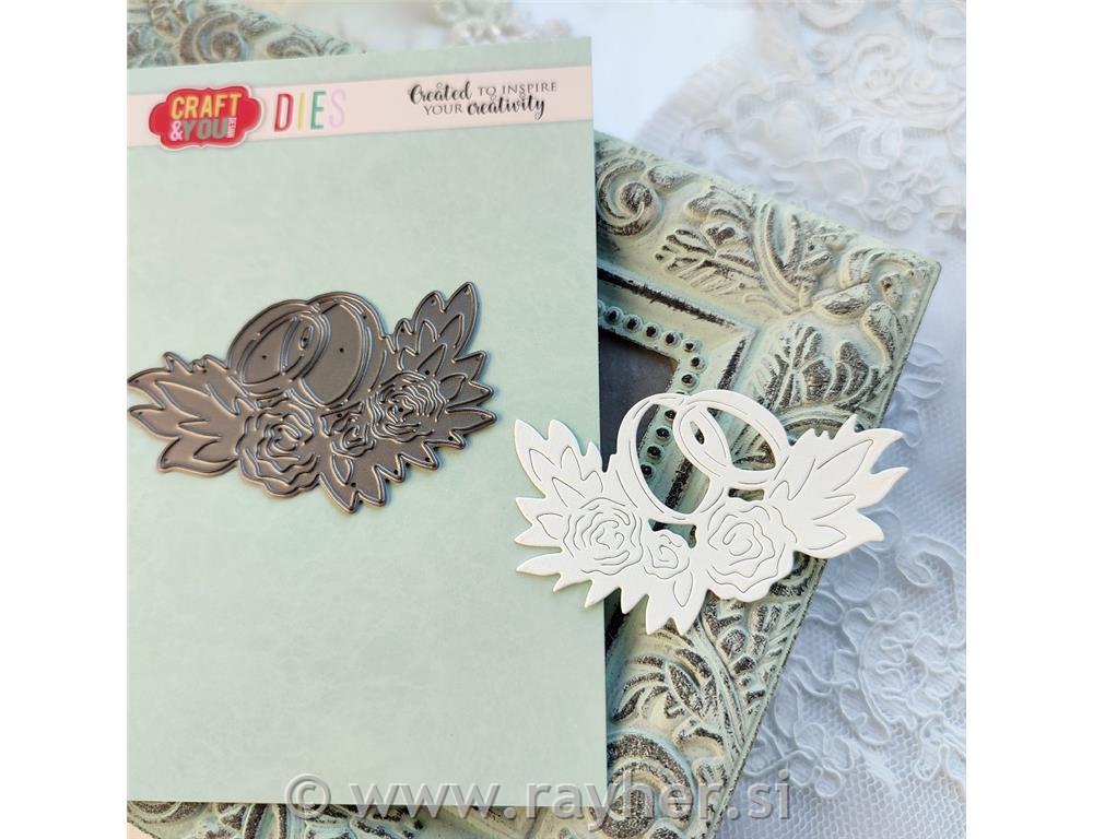 Rezalna šablona Wedding Rings 7 x 4,5 cm