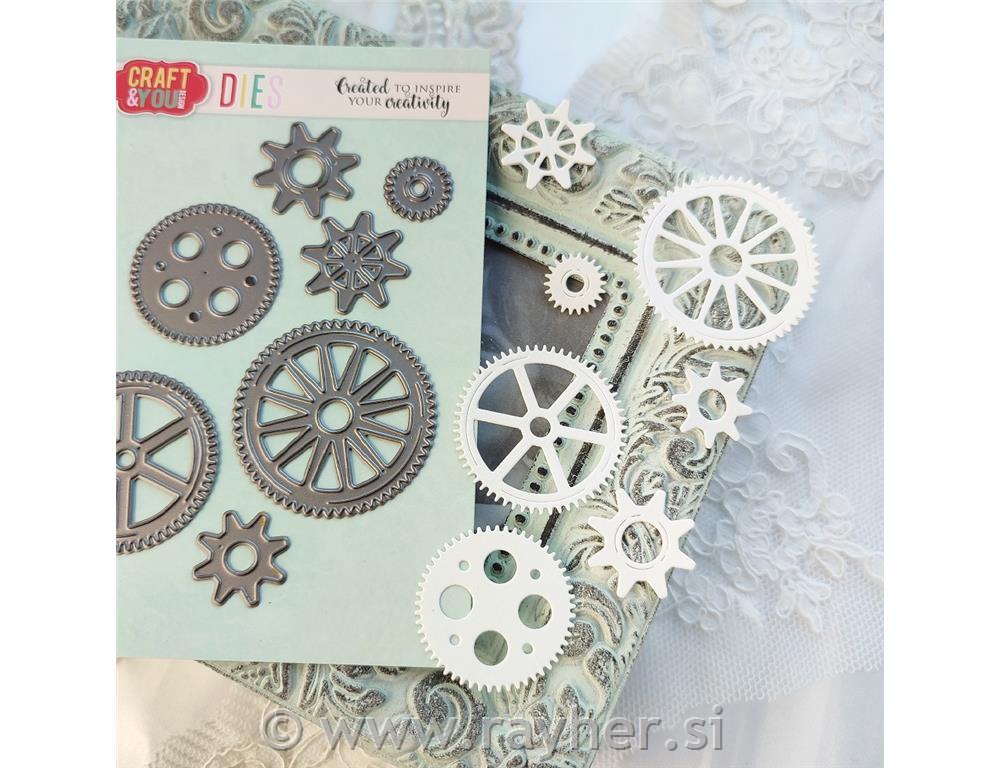 Set rezalnih šablon, set 7, Gears