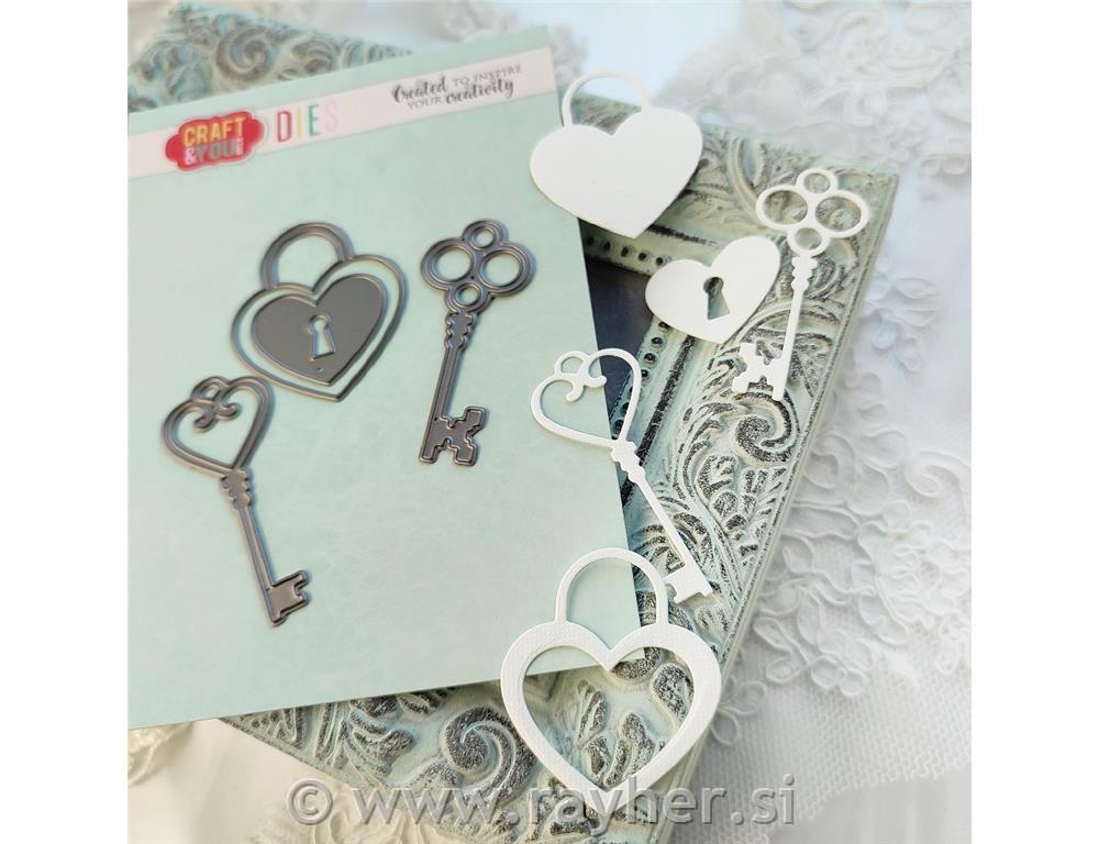 Set rezalnih šablon, set 4, Keys with the padlock