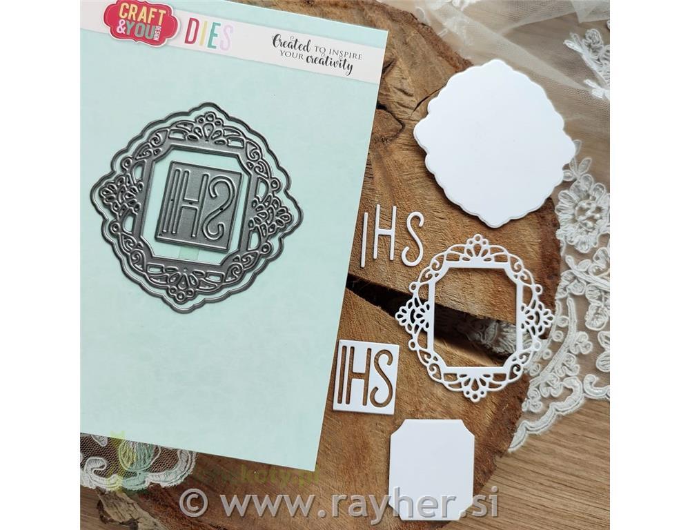 Rezalne šablone, Okvir z napisom IHS