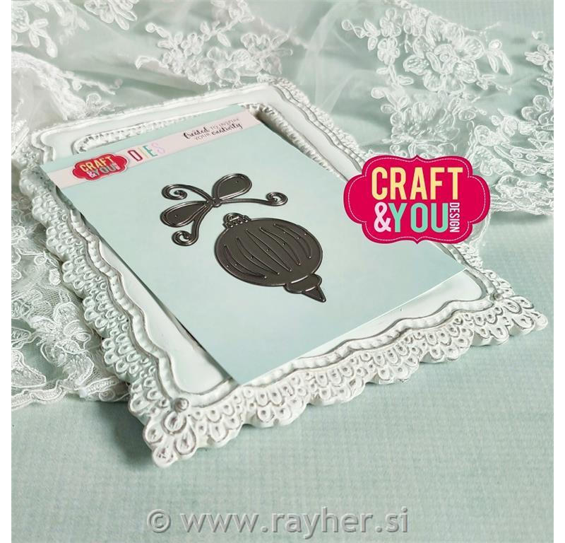 Rezalne šablone, Božični balonček s pentljo