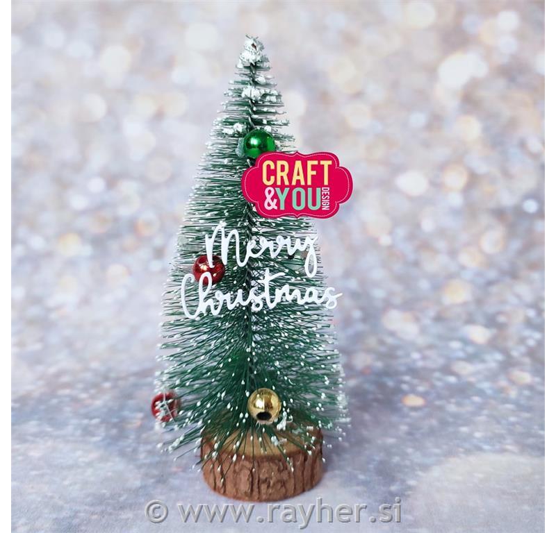 Rezalne šablone, Napis Merry Christmas