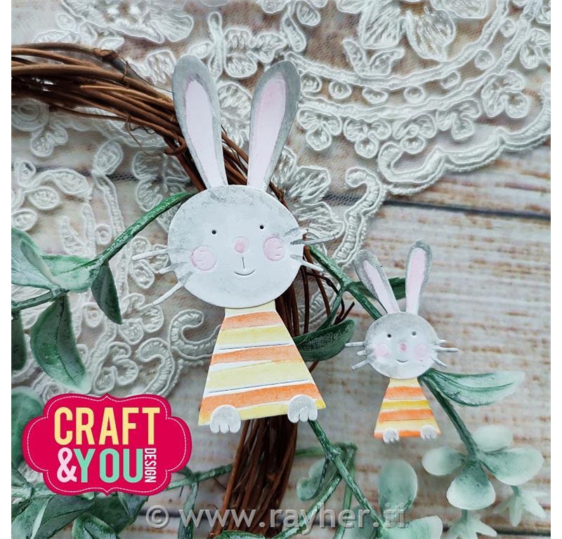 Rezalne šablone, Dva zajčka